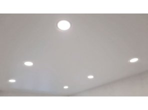 Монтаж потолка для зала 18 м2 с использованием пленки VIPCEILING серии MONLANGE S9020 (3.50)