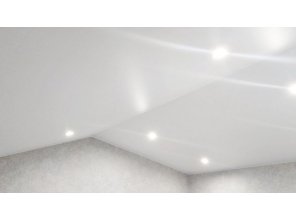 Монтаж потолка в деревянном доме 9 м2 с использованием пленки VIPCEILING серии MONLANGE M9001 (2.15)