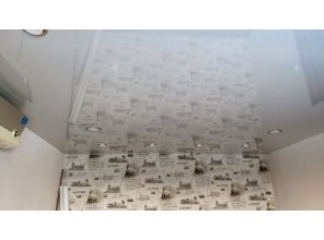 Монтаж потолка в спальне 15 м2 с использованием пленки VIPCEILING серии MONLANGE L9002 (3.50)