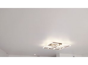 Монтаж потолка в гостиной 24 м2 с использованием пленки VIPCEILING серии MONLANGE M9001 (4.35)