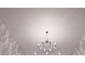 Монтаж потолка в гостиной 16 м2 с использованием пленки VIPCEILING серии MONLANGE M9001 (3.25)