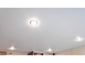 Монтаж потолка в спальне 7 м2 с использованием пленки VIPCEILING серии MONLANGE F9007 (3.50)