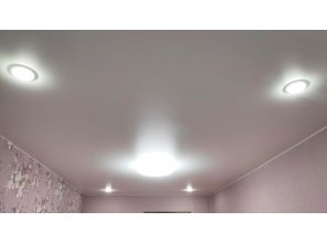 Монтаж потолка в спальне 10 м2 с использованием пленки VIPCEILING серии MONLANGE S9020 (2.60)