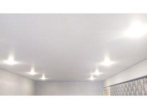 Монтаж потолка для зала 17 м2 с использованием пленки VIPCEILING серии MONLANGE M9001 (3.25)