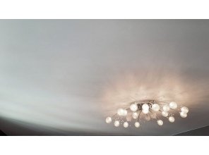 Монтаж потолка для зала 26 м2 с использованием пленки VIPCEILING серии MONLANGE M9001 (4.35)