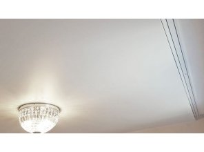 Монтаж потолка в спальне 10 м2 с использованием пленки VIPCEILING серии MONLANGE S9020 (3.25)