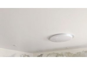 Монтаж потолка для зала 19 м2 с использованием пленки VIPCEILING серии MONLANGE M9001 (4.35)