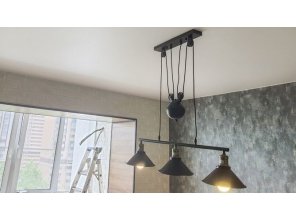 Монтаж потолка для зала 12 м2 с использованием пленки VIPCEILING серии MONLANGE M9001 (3.50)