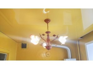 Монтаж потолка на кухне 6 м2 с использованием пленки VIPCEILING серии MONLANGE L9082 (3.50)