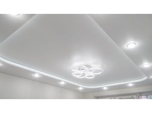 Монтаж потолка для зала 15 м2 с использованием пленки VIPCEILING серии MONLANGE S9020 (2.15)