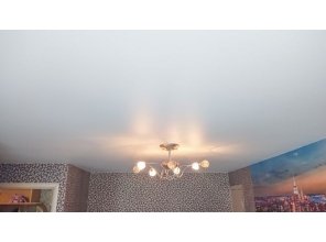 Монтаж потолка для зала 21 м2 с использованием пленки VIPCEILING серии MONLANGE M9001 (3.80)