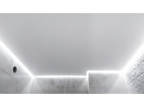 Монтаж потолка в ванной 5 м2 с использованием пленки VIPCEILING серии MONLANGE M9001 (2.15)