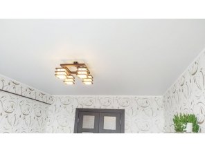 Монтаж потолка в гостиной 16 м2 с использованием пленки VIPCEILING серии MONLANGE M9001 (3.25)