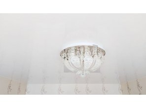 Монтаж потолка в гостиной 17 м2 с использованием пленки VIPCEILING серии MONLANGE L9001 (3.25)