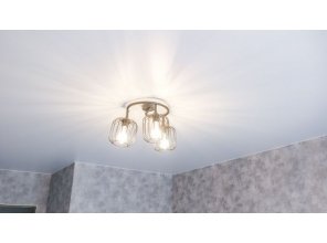 Монтаж потолка в спальне 12 м2 с использованием пленки VIPCEILING серии MONLANGE S9020 (3.25)