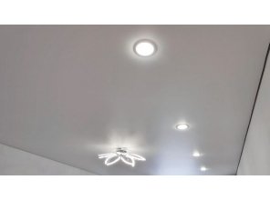 Монтаж потолка для зала 17 м2 с использованием пленки VIPCEILING серии MONLANGE M9001 (3.25)