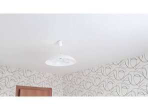 Монтаж потолка в спальне 9 м2 с использованием пленки VIPCEILING серии MONLANGE M9001 (3.25)