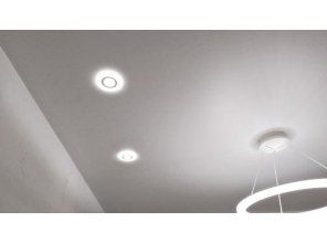 Монтаж потолка в гостиной 10 м2 с использованием пленки VIPCEILING серии MONLANGE S9020 (3.25)