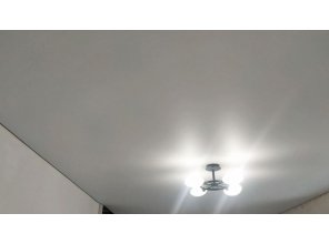 Монтаж потолка для зала 17 м2 с использованием пленки VIPCEILING серии MONLANGE M9001 (3.25)