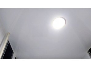 Монтаж потолка в ванной 2 м2 с использованием пленки VIPCEILING серии MONLANGE L9001 (2.15)