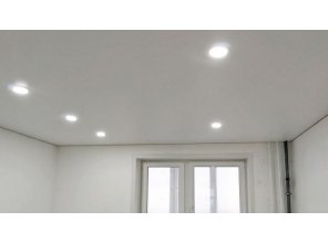 Монтаж потолка на кухне 13 м2 с использованием пленки VIPCEILING серии MONLANGE M9001 (3.50)