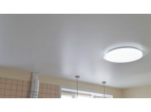 Монтаж потолка в деревянном доме 17 м2 с использованием пленки VIPCEILING серии MONLANGE S9020 (3.80)