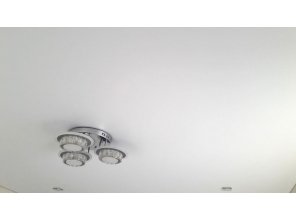 Монтаж потолка в спальне 12 м2 с использованием пленки VIPCEILING серии MONLANGE M9001 (3.50)