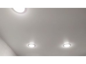 Монтаж потолка в ванной 3 м2 с использованием пленки VIPCEILING серии MONLANGE M9001 (2.15)