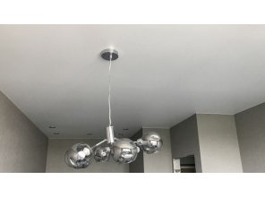 Монтаж потолка в гостиной 15 м2 с использованием пленки VIPCEILING серии MONLANGE M9001 (3.25)