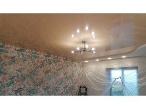 Монтаж потолка для зала 25 м2 с использованием пленки VIPCEILING серии MONLANGE L9029 (3.50)