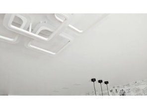 Монтаж потолка в гостиной 18 м2 с использованием пленки VIPCEILING серии MONLANGE M9001 (4.35)