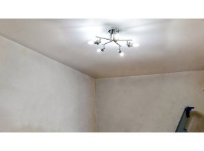 Монтаж потолка в спальне 11 м2 с использованием пленки VIPCEILING серии MONLANGE S9020 (2.60)