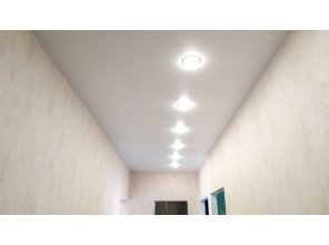 Монтаж потолка в коридоре 7 м2 с использованием пленки VIPCEILING серии MONLANGE M9001 (2.15)