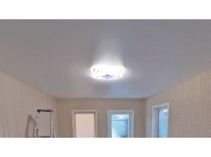 Монтаж потолка для зала 17 м2 с использованием пленки VIPCEILING серии MONLANGE M9001 (3.50)