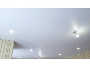 Монтаж потолка для зала 31 м2 с использованием пленки VIPCEILING серии MONLANGE M9001 (2.15)