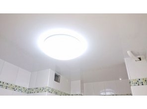 Монтаж потолка в ванной 4 м2 с использованием пленки VIPCEILING серии MONLANGE L9001 (2.15)