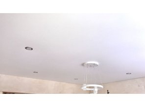 Монтаж потолка для зала 16 м2 с использованием пленки VIPCEILING серии MONLANGE M9001 (3.80)