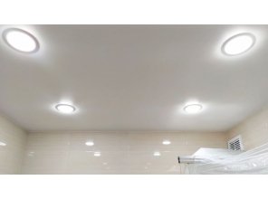 Монтаж потолка в ванной 3 м2 с использованием пленки VIPCEILING серии MONLANGE M9001 (2.15)