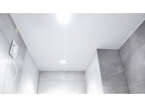 Монтаж потолка в ванной 2 м2 с использованием пленки VIPCEILING серии MONLANGE S9020 (2.15)