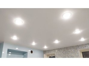Монтаж потолка в ванной 8 м2 с использованием пленки VIPCEILING серии MONLANGE S9020 (3.25)