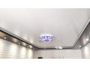 Монтаж потолка для зала 20 м2 с использованием пленки VIPCEILING серии MONLANGE L9043 (3.50)