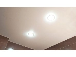 Монтаж потолка в ванной 4 м2 с использованием пленки VIPCEILING серии MONLANGE M9001 (2.15)