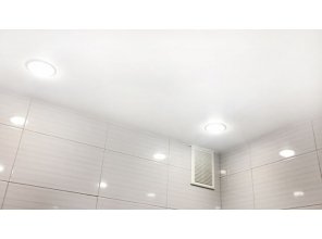 Монтаж потолка в ванной 3 м2 с использованием пленки VIPCEILING серии MONLANGE M9001 (2.15)