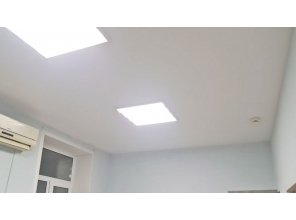 Монтаж потолка в офисе 20 м2 с использованием пленки VIPCEILING серии MONLANGE M9001 (3.80)