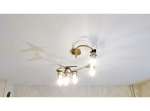 Монтаж потолка на кухне 8 м2 с использованием пленки VIPCEILING серии MONLANGE M9001 (3.25)