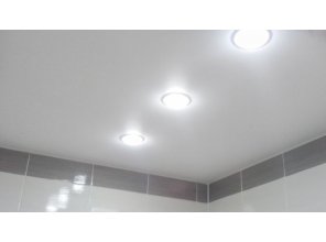 Монтаж потолка в ванной 3 м2 с использованием пленки VIPCEILING серии MONLANGE M9001 (2.15)
