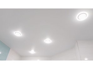 Монтаж потолка в ванной 7 м2 с использованием пленки VIPCEILING серии MONLANGE M9001 (3.25)