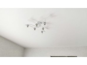 Монтаж потолка для зала 17 м2 с использованием пленки VIPCEILING серии MONLANGE M9001 (3.80)