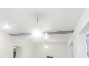 Монтаж потолка на кухне 29 м2 с использованием пленки VIPCEILING серии MONLANGE M9001 (3.25)