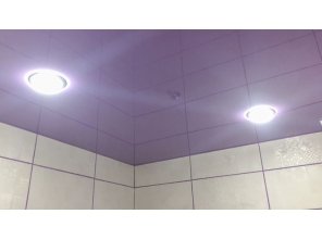 Монтаж потолка в ванной 4 м2 с использованием пленки VIPCEILING серии MONLANGE L9193 (3.50)